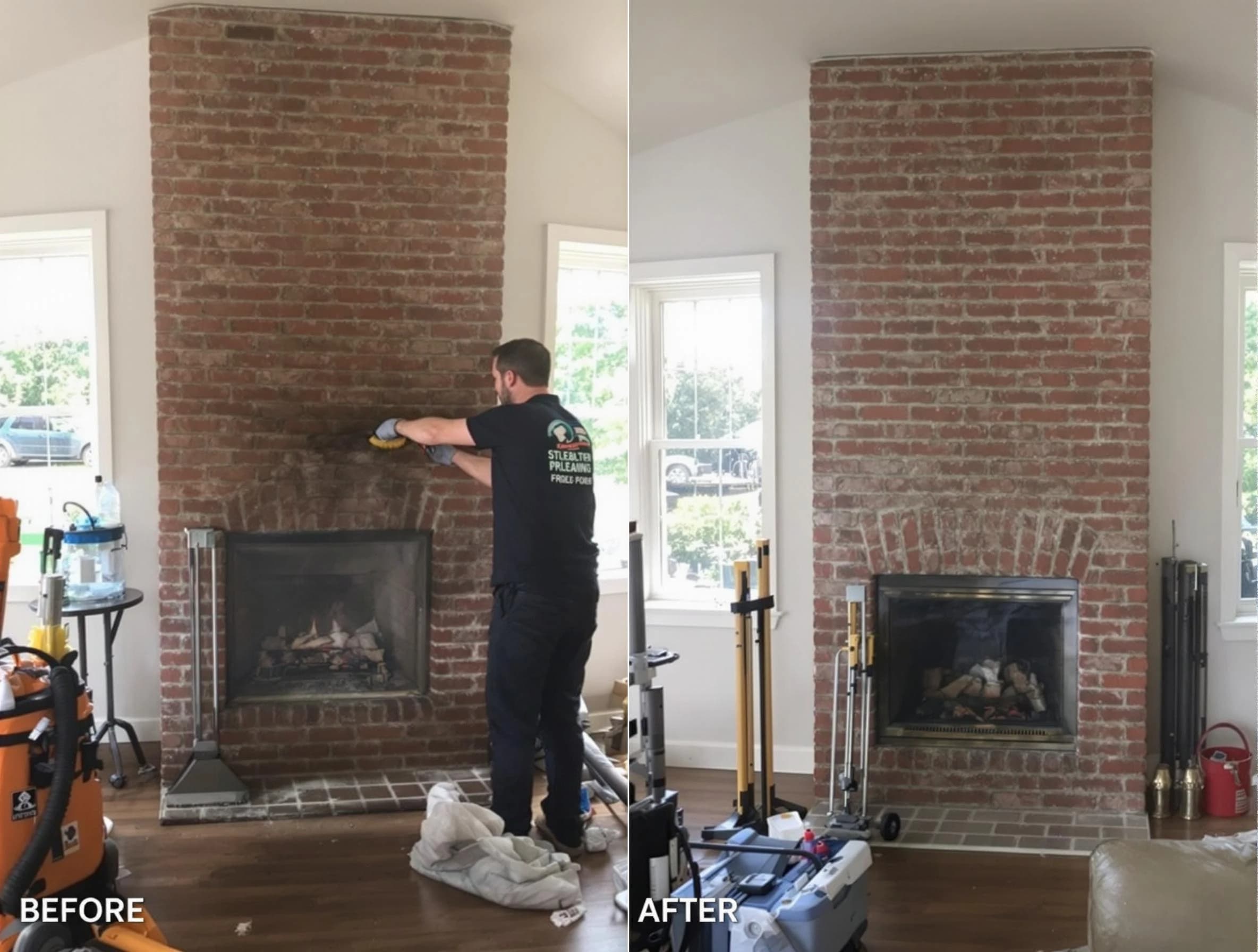Finished chimney sweeping service by Weymouth Chimney Sweep in Weymouth, MA
