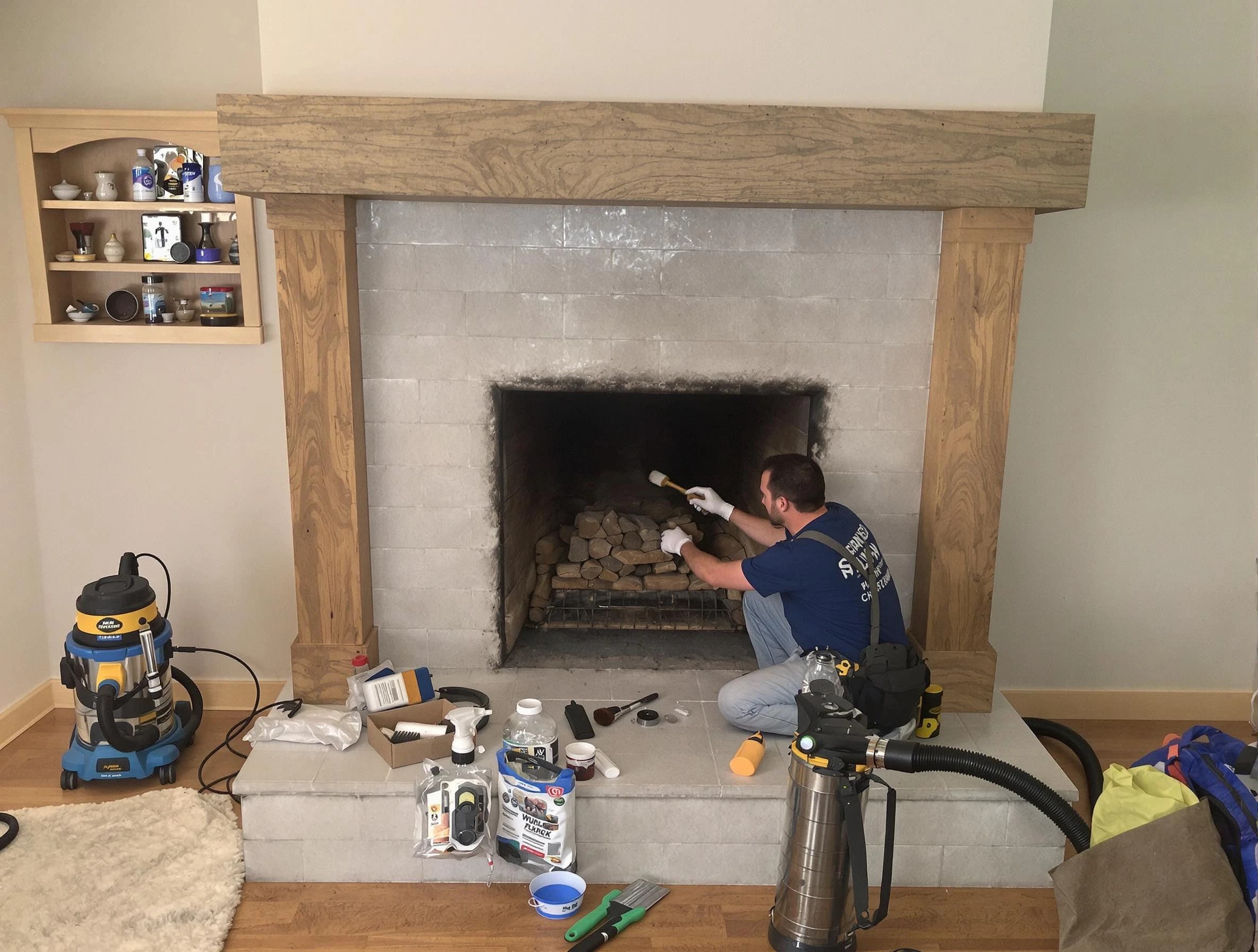 Detailed creosote removal process by Weymouth Chimney Sweep in Weymouth, MA