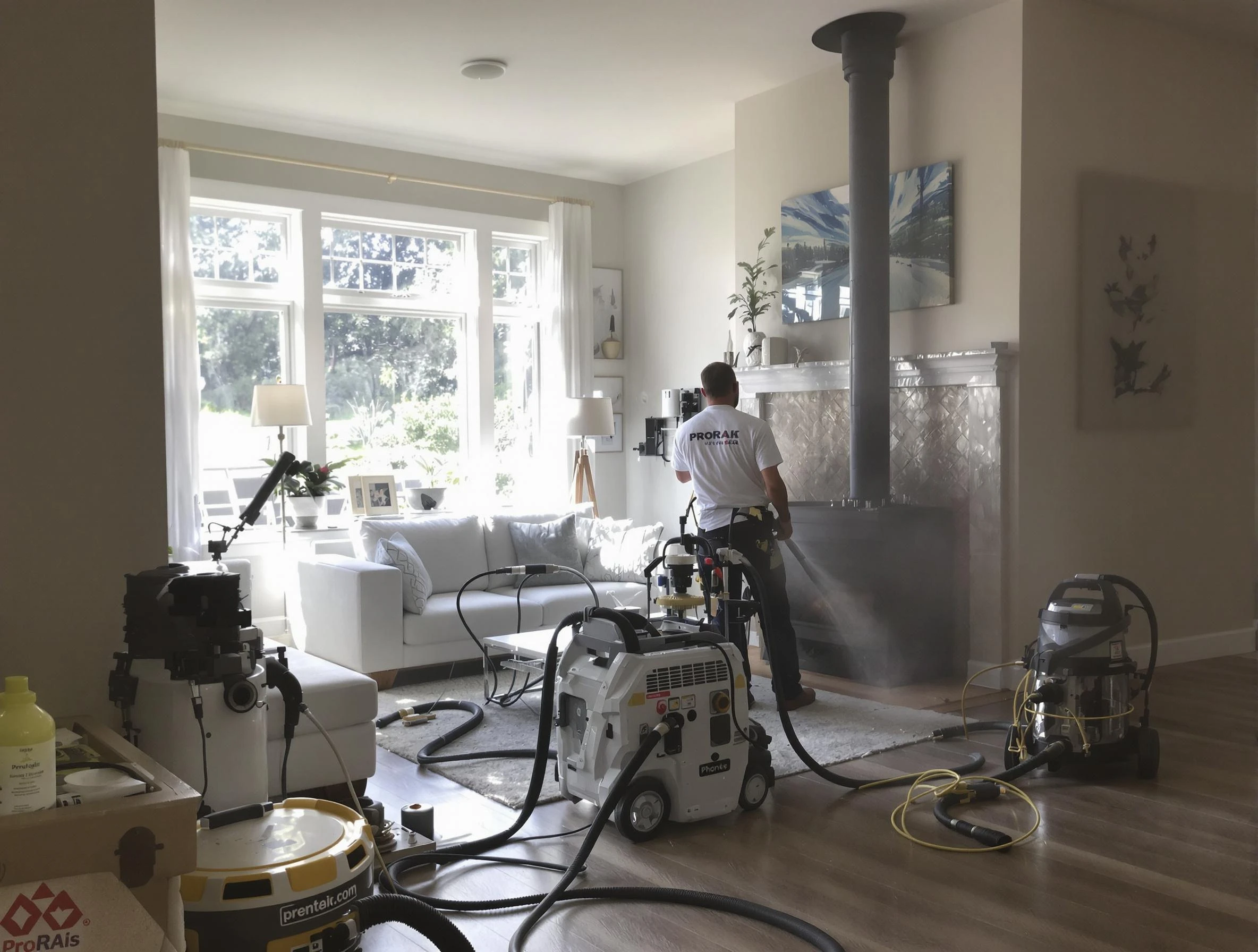 Soot removal service by Weymouth Chimney Sweep for a fireplace in Weymouth, MA